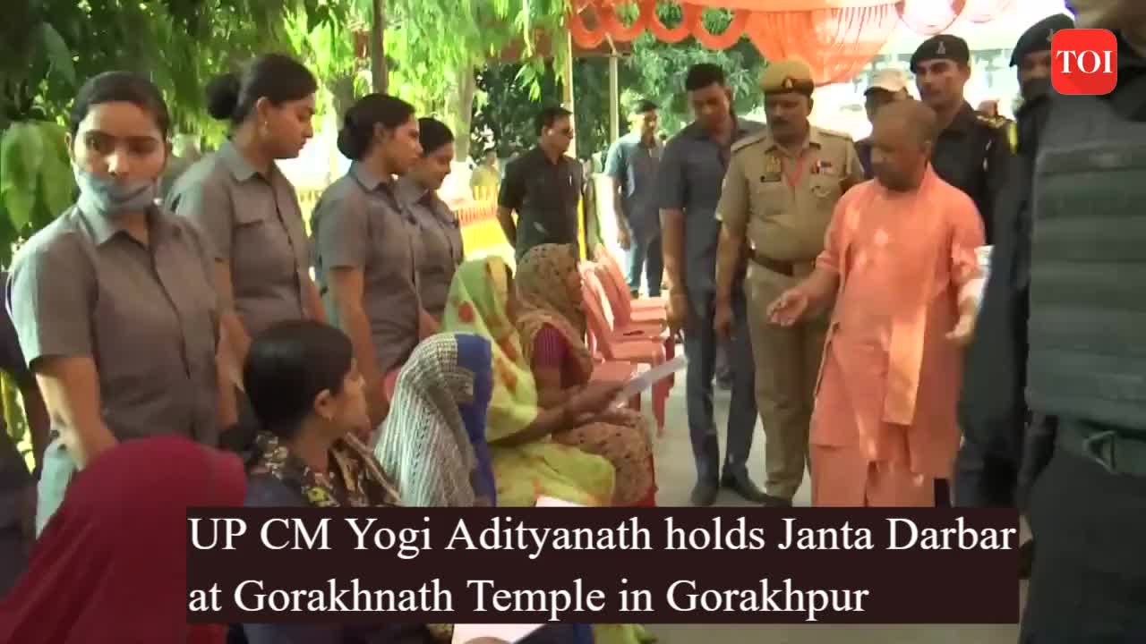 Up Cm Yogi Adityanath Holds Janta Darbar At Gorakhnath Temple In Gorakhpur