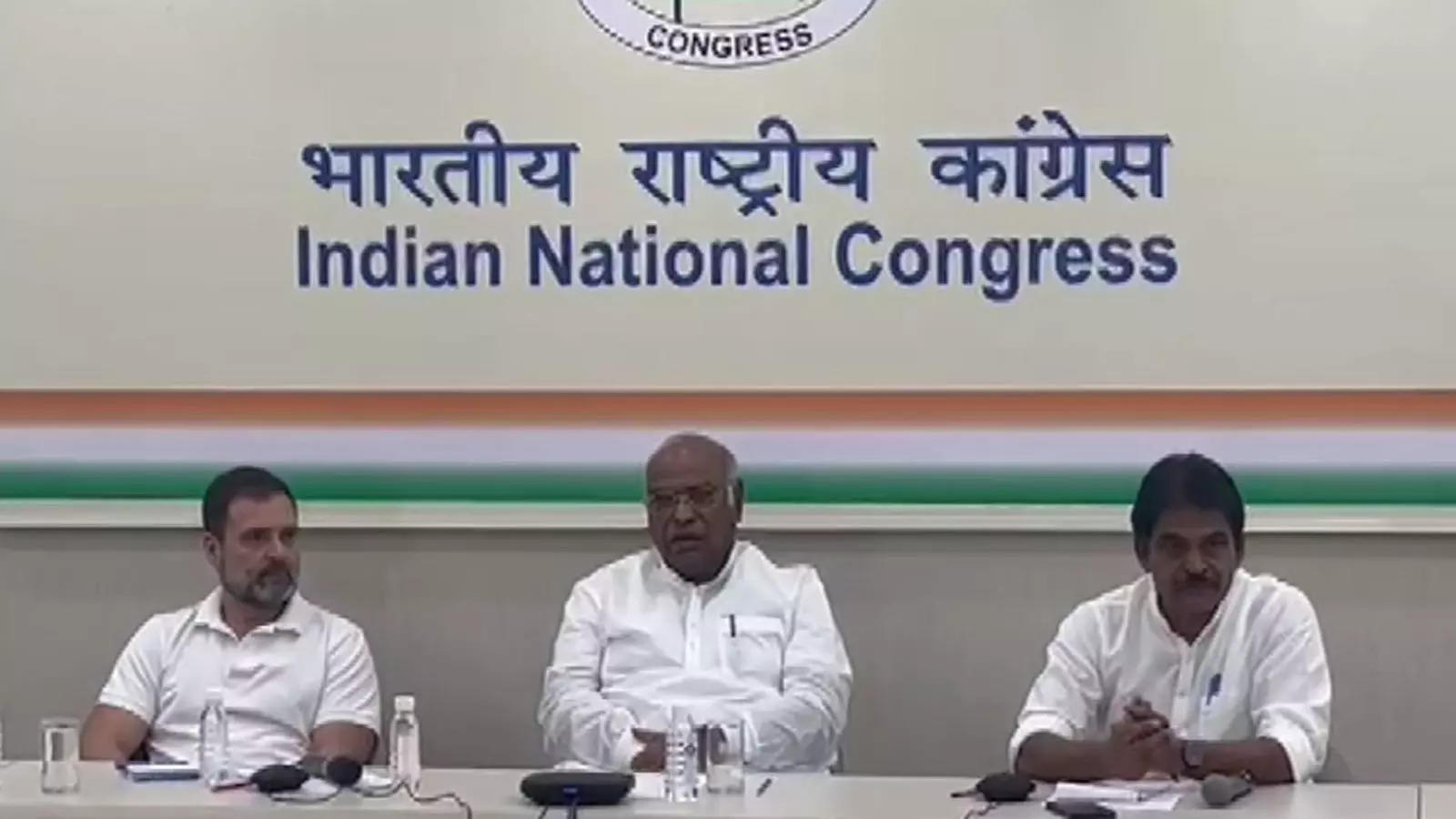 Delhi Congress President Mallikarjun Kharge Holds Meeting Ahead Of MP