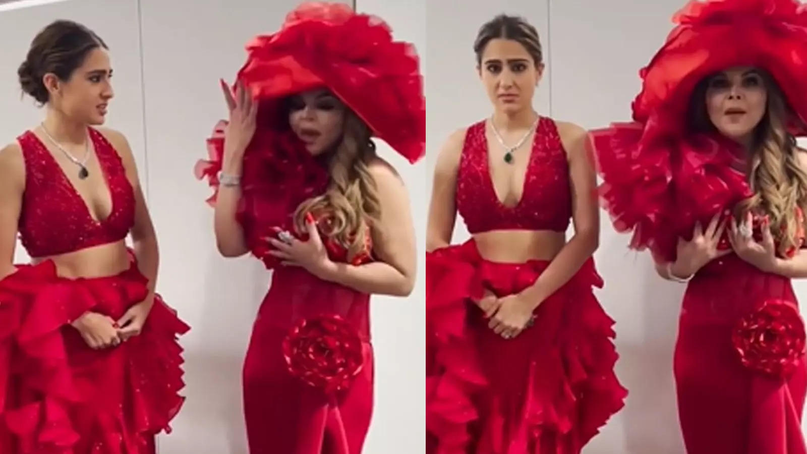 Watch What Happened When Red Hot Chilly Sara Ali Khan Rakhi Sawant