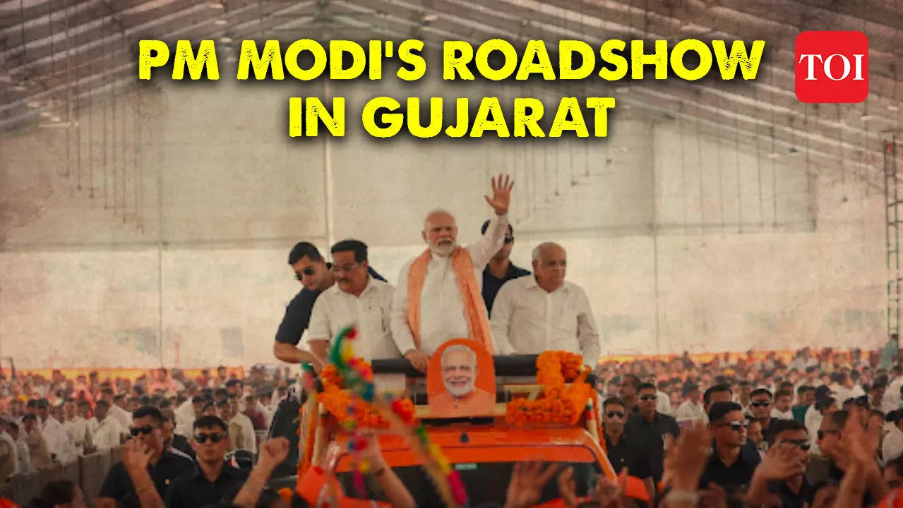 Watch Pm Narendra Modi Holds Roadshow In Gujarat S Chhota Udepur