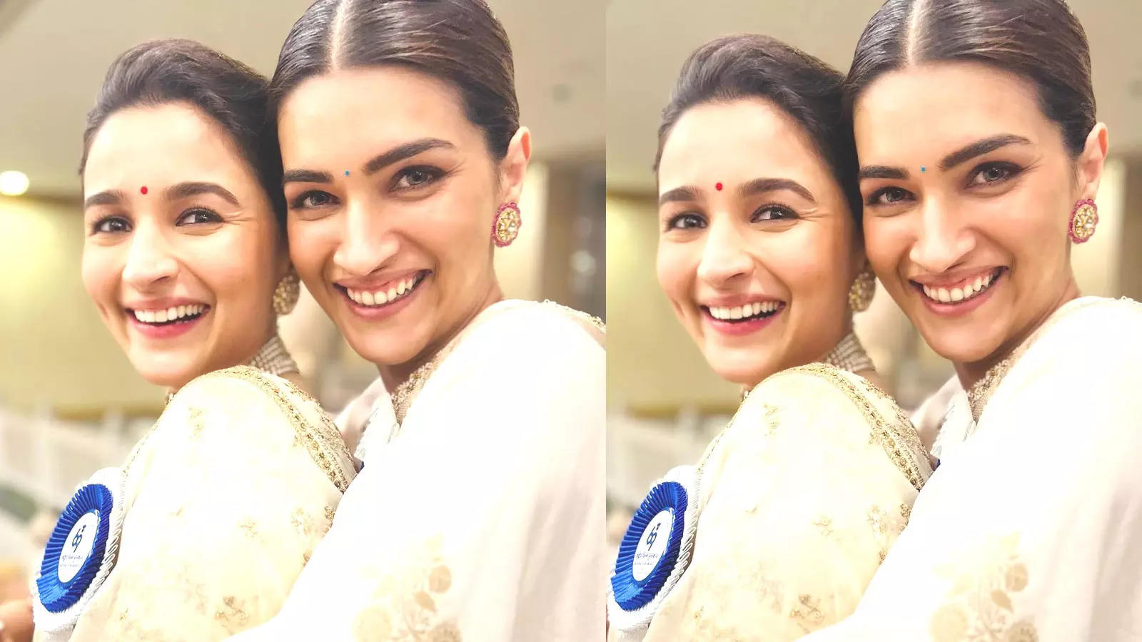 Our Smiles Say It All Kriti Sanon And Alia Bhatt Pose Together For