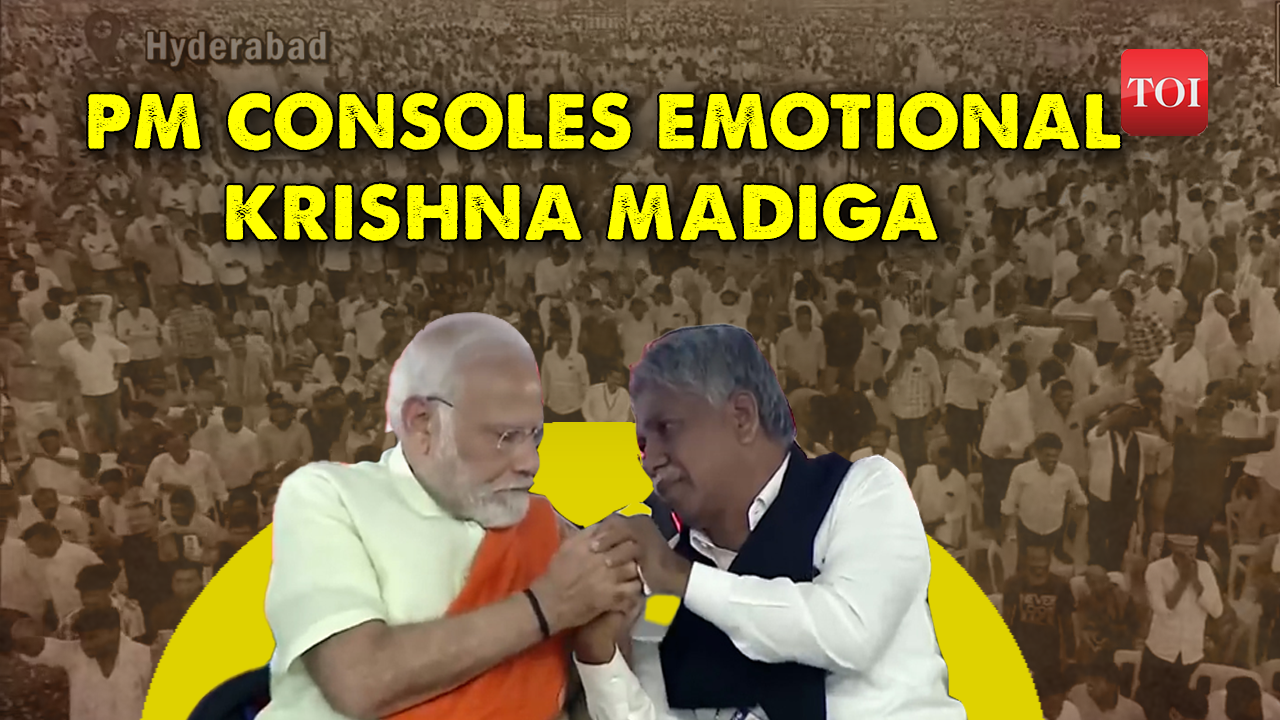 Telangana Assembly Elections Pm Modi Comforts Mrps Leader Krishna