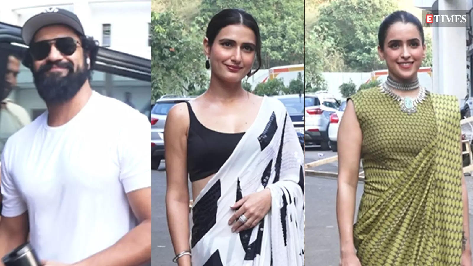 Vicky Kaushal Sanya Malhotra And Fatima Sana Shaikh Promote Their