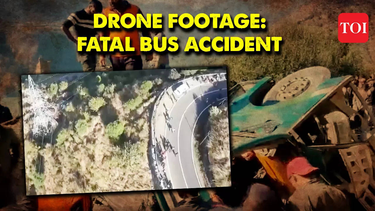 Drone Footage Reveals Devastating Aftermath Fatal Bus Accident In