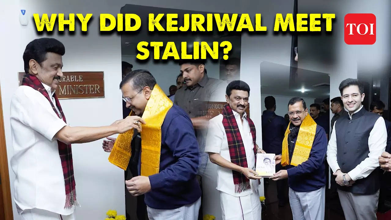 Video Delhi CM Arvind Kejriwal Meets Tamil Nadu CM MK Stalin Ahead Of