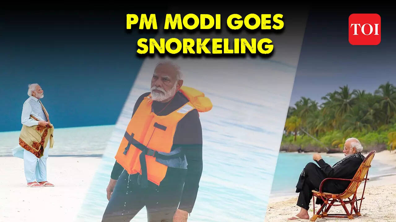 PM Modi Visits Lakshadweep Shares Pictures Of Snorkeling And Morning