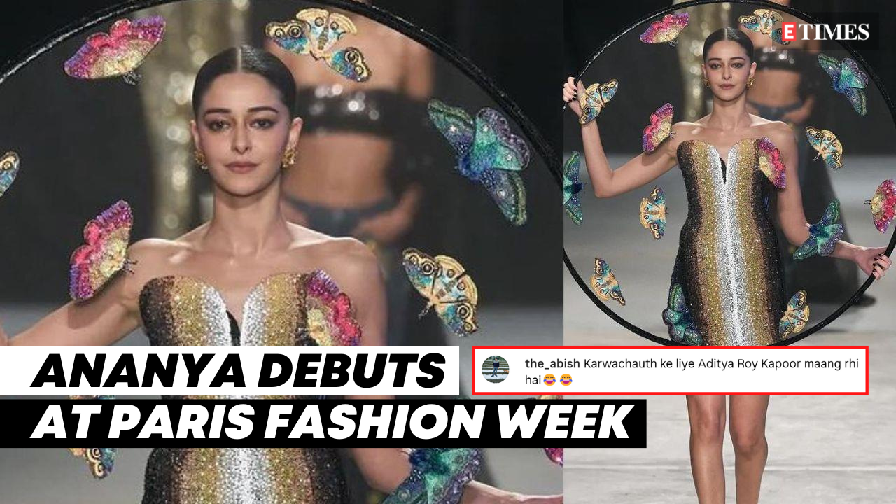 Ananya Panday Walks In A Black Sieve Dress At Paris Fashion Week