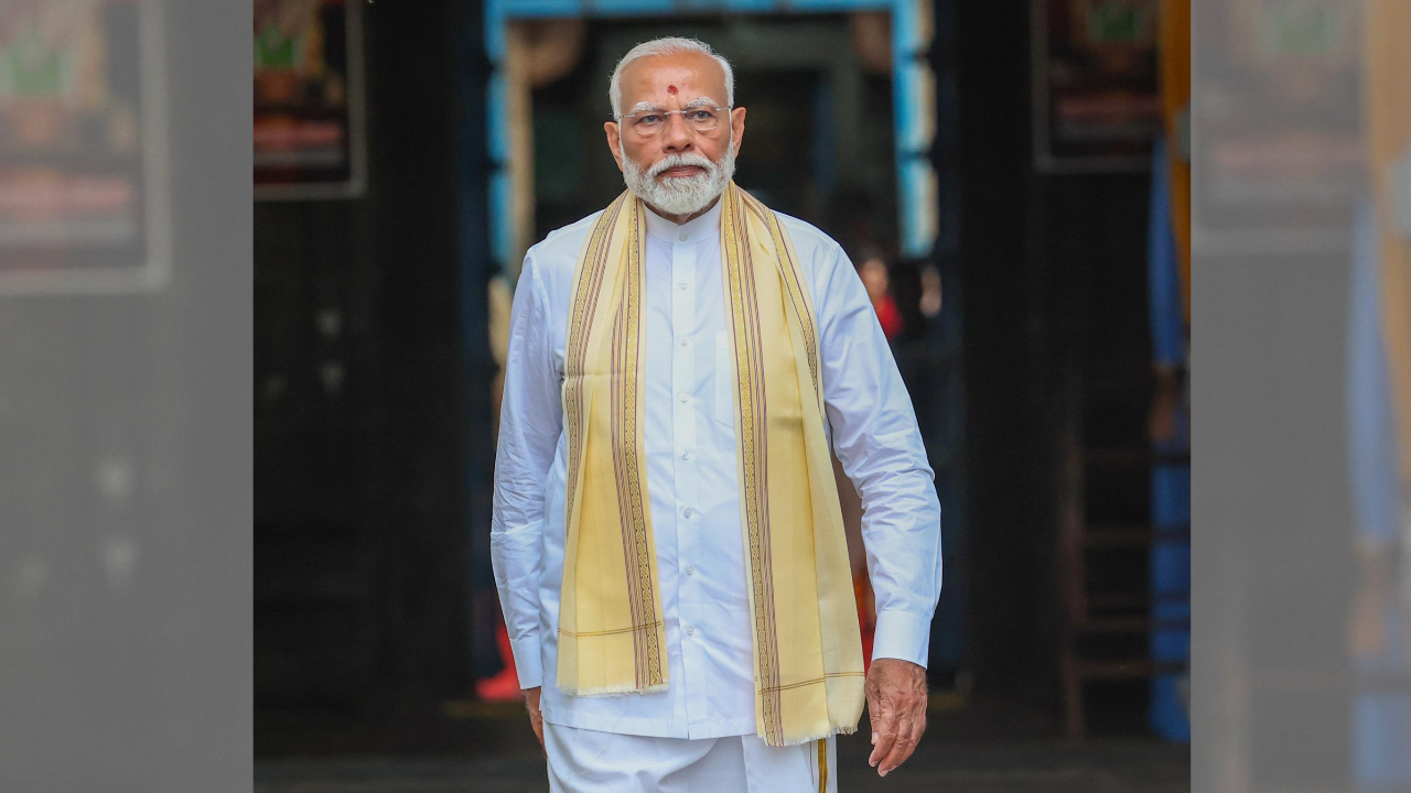 In Pics Pm Modi Sits For Dhyan In Kanniyakumari Before Election Results