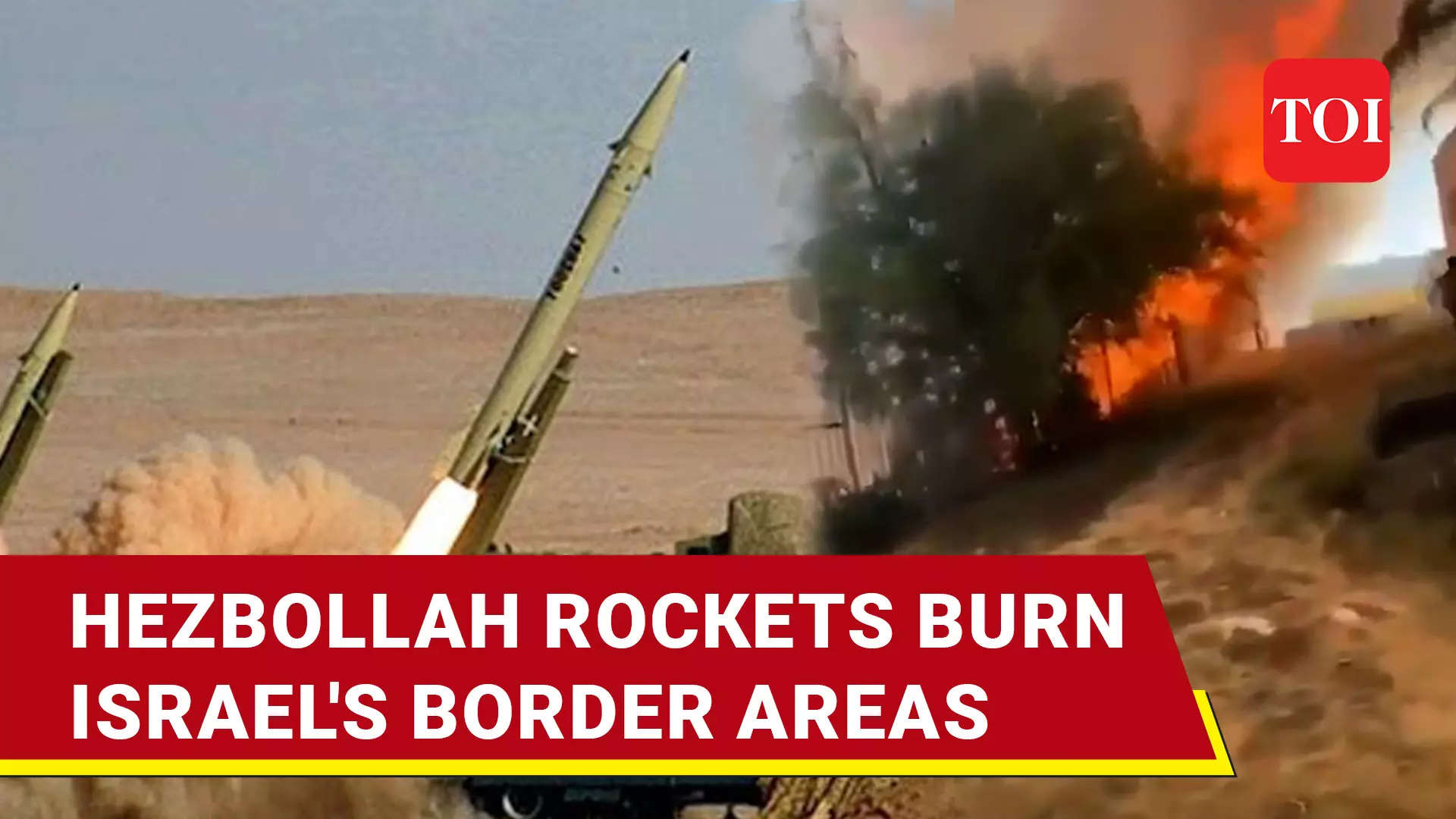 Hezbollah Rockets Trigger Massive Fires In Northern Israel Occupied