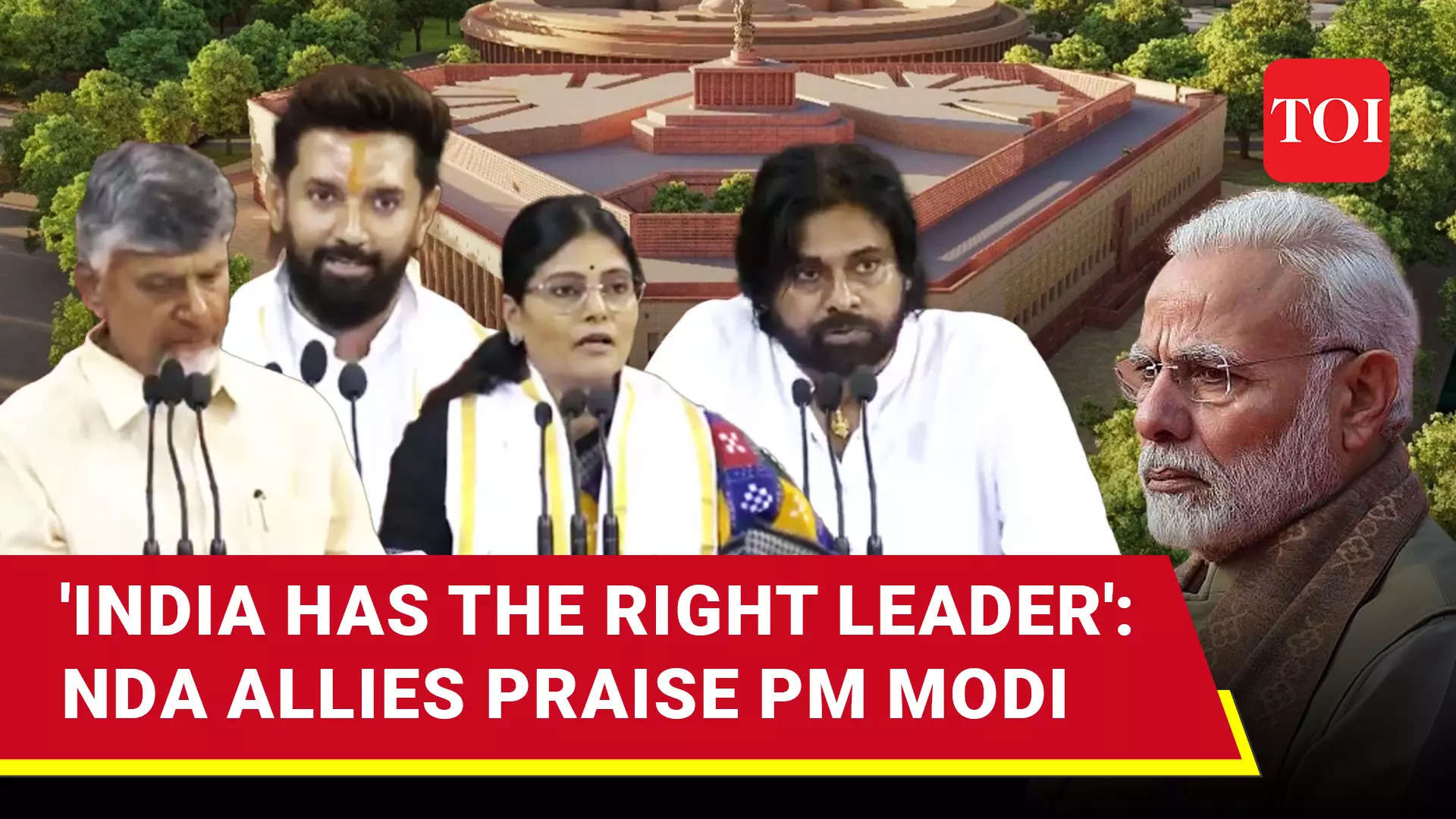 Right Leader Allies Naidu Pawan Kalyan Chirag Paswan Salute Pm