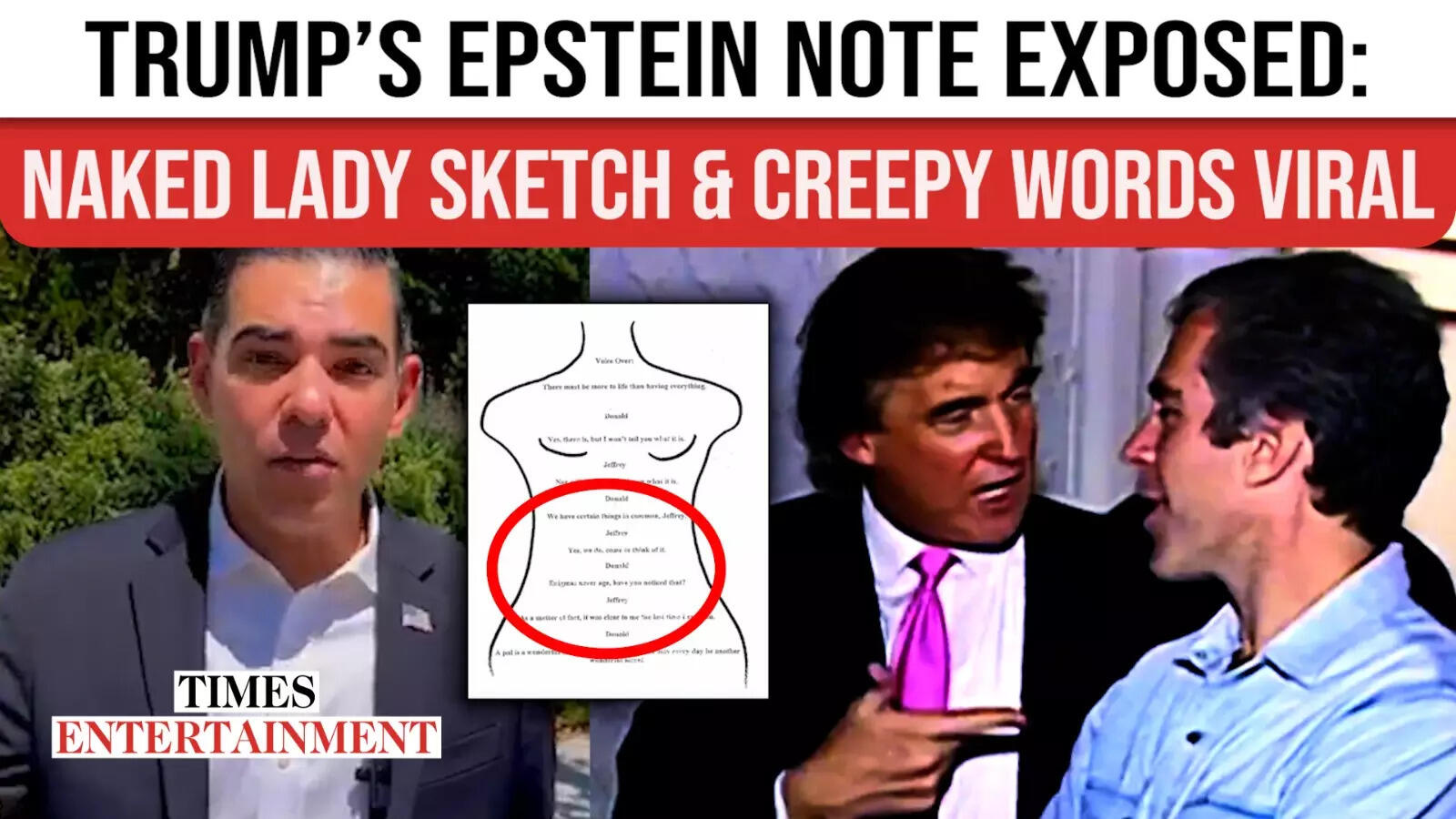 Secret Trump Epstein Birthday Note SURFACES Naked Woman Sketch
