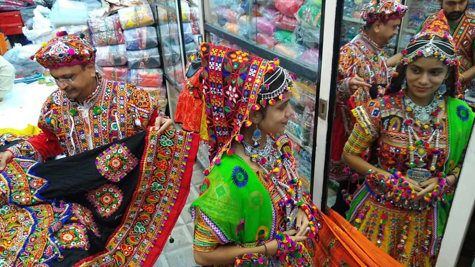 Mumbai Women Shop For Traditional Garba Dresses Ahead Of Navratri Festival