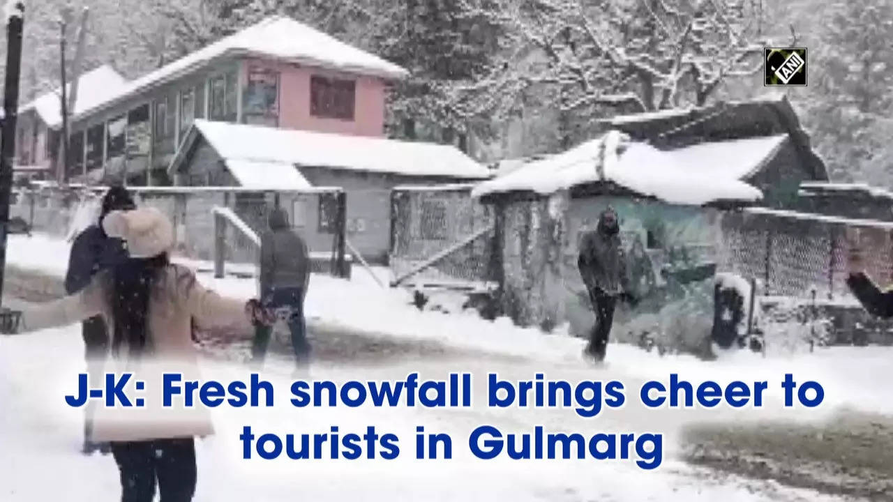 J K Fresh Snowfall Brings Cheer To Tourists In Gulmarg