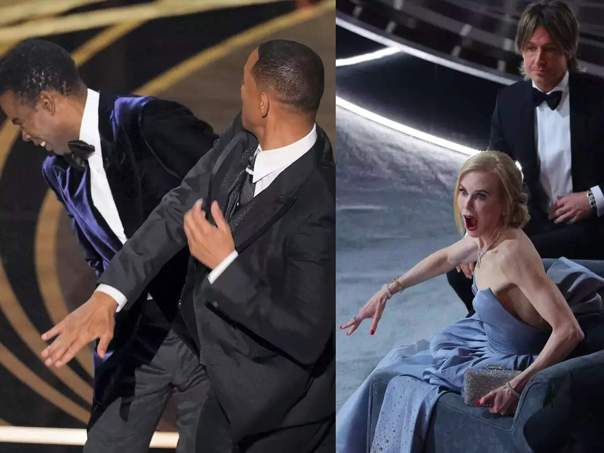 Nicole Kidman's reaction to Will Smith smacking Chris…