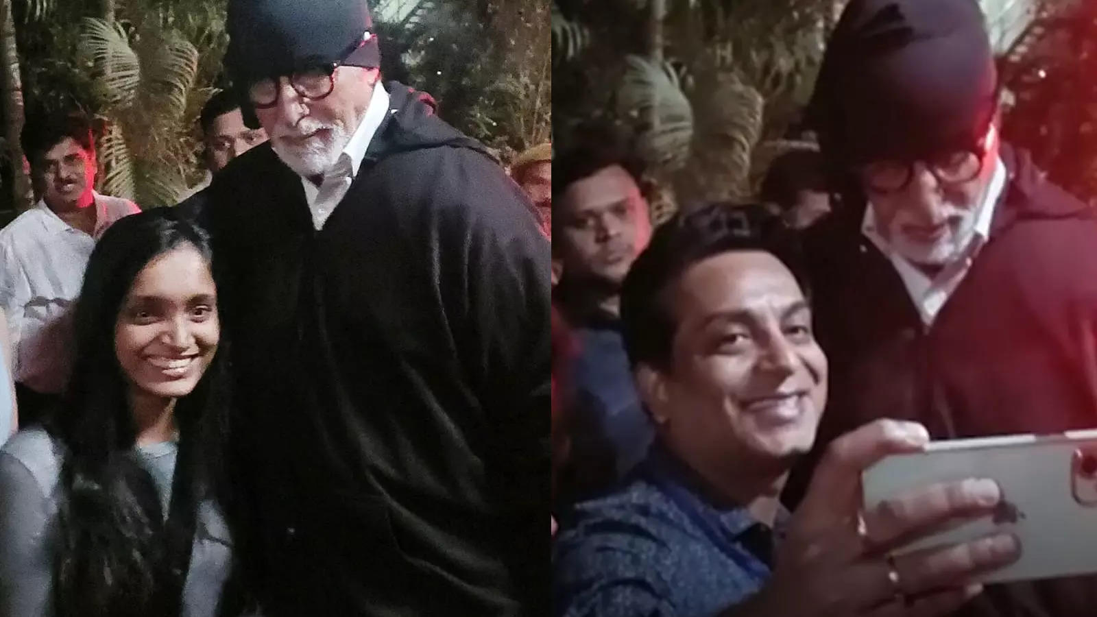 Watch Amitabh Bachchan Obliges Fans With Selfies