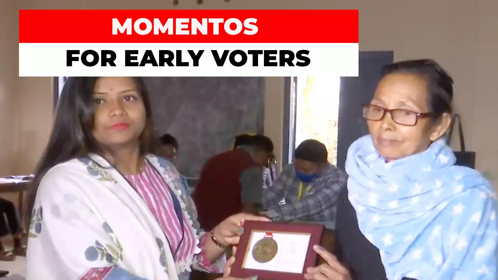 Meghalaya Assembly Elections First Five Voters Receive Momentos To