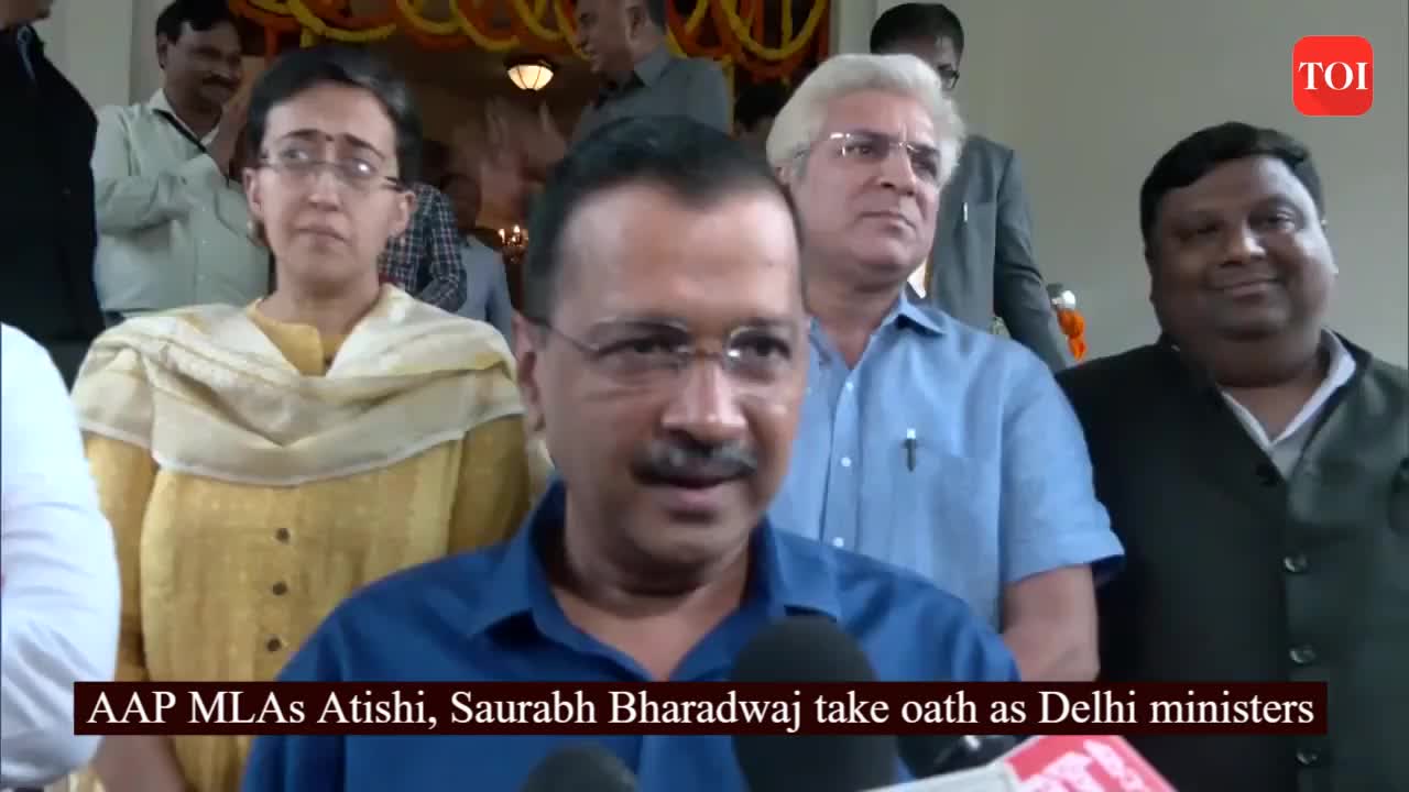 Saurabh Bharadwaj AAP MLAs Atishi Saurabh Bharadwaj Take Oath As