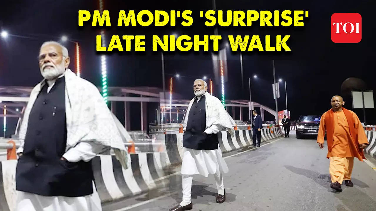 Watch Pm Modi Pays Surprise Late Night Visit To Varanasi Cm Yogi