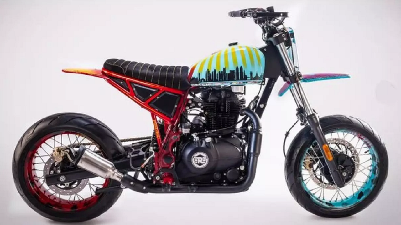 This Royal Enfield Scram Gets A Quirky Supermoto Appeal Hand