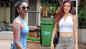 Rakul Preet Singh opts for sky blue coloured tank top paired with jeans, Fatima Sana Sheikh keeps her look attractive with ribbed collared top with track pants