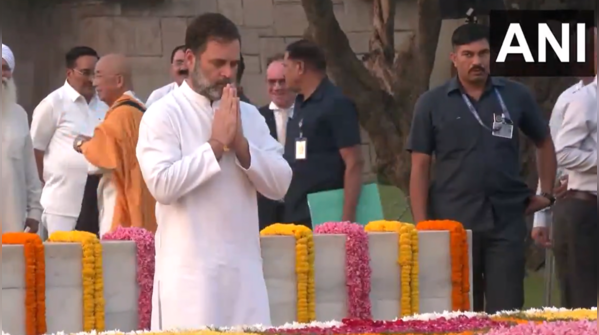 Gandhi Jayanti PM Modi President Murmu Rahul Gandhi Pay Tribute To