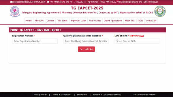 TS EAMCET 2025 hall tickets released at eapcet.tgche.ac.in: Exams from April 29 to May 4
