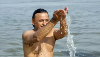 <i class="tbold">akhilesh yadav</i> takes holy dip