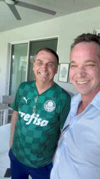 Former Brazil President <i class="tbold">jair bolsonaro</i> in Florida