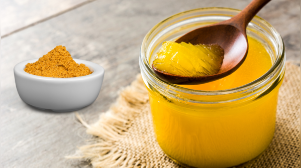 Why should people have turmeric and ghee together?