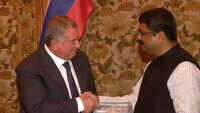 Dharmendra Pradhan meets Russian oil giant Rosneft’s CEO in Delhi