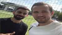 ICC World Cup 2019: Football player Harry Kane spends time with Virat Kohli