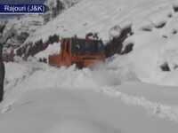 Snow clearance operation is underway in Pir Panjal Range