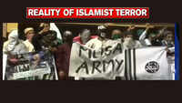 Massive protests in Srinagar on Eid; Zakir Musa, Masood Azhar posters seen outside masjid