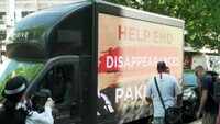 London: Pak journalist attacks mobile billboard highlighting enforced disappearance
