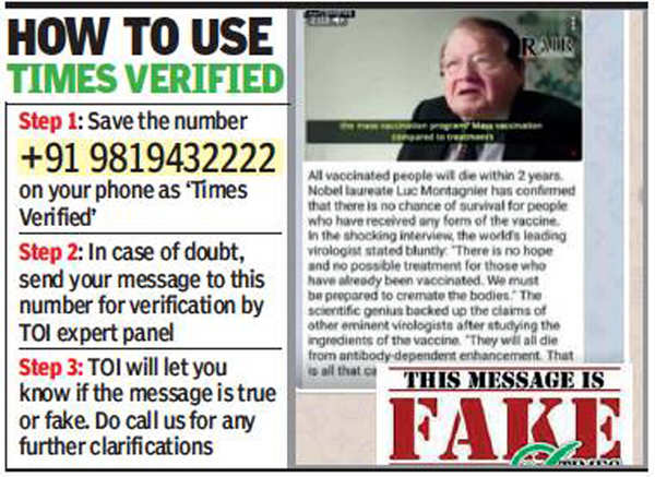 Toi Fights Wave Of Fake News Pandemic Debunks Viral Misleading