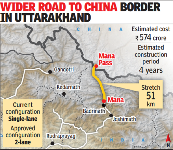 Centre Approves Widening Of Road From Mana Village Near Badrinath To