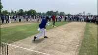 Watch: Minister of State Anurag Thakur knocks it out of the park to promote Fit India Movement