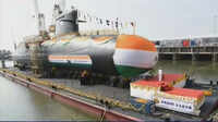 Scorpene class submarine INS Vela launched