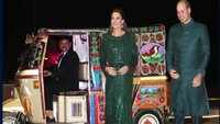 Duke and Duchess of Cambridge arrive at dinner in auto rickshaw in Pakistan’s Islamabad