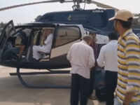 Watch: EC flying squad inspects luggage of BS Yeddyurappa at helipad