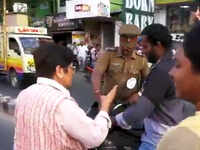 Puducherry governor Kiran Bedi turns traffic cop, asks bikers to wear helmet 