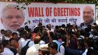 Delhi: Ministers welcome PM Modi with ‘Wall of Greetings' at Rajiv Chowk Metro Station