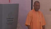 CM Yogi Adityanath casts his vote in UP’s Gorakhpur