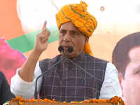 Lok Sabha elections: Rajnath Singh hits out at Congress, pitches for PM's graft-free governance