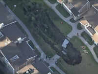 Big sinkhole opens up between California condominiums