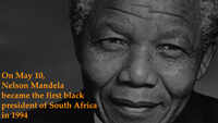 On this day, Nelson Mandela became the first black president of South Africa in 1994