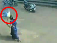 CCTV footage: 2-year-old falls from 3 storey building, miraculously survives