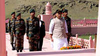 Defence Minister Rajnath Singh visits Kargil War Memorial in J&K
