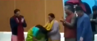 Watch: Defence Minister Nirmala Sitharaman touches feet of martyr’s mother
