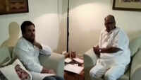 Congress president Rahul Gandhi meets NCP supremo Sharad Pawar